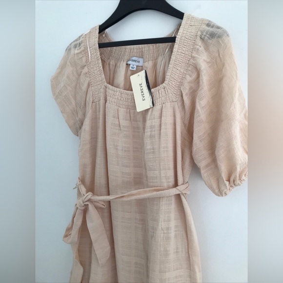 EVEREVE Carly S Midi Dress Tiered BLUSH NWT $108 Nwt - Picture 7 of 11